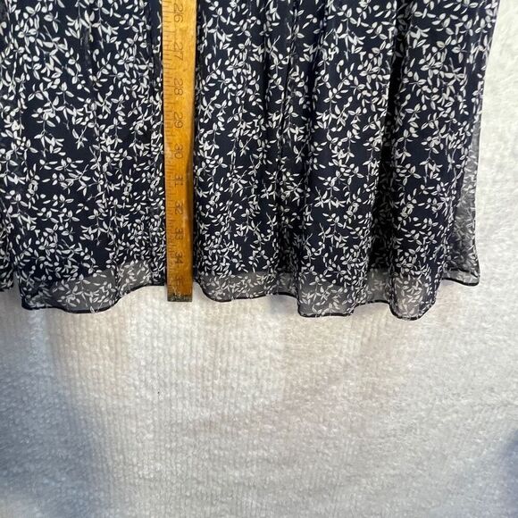 Equipment Femme Blue White Lisle Silk Chiffon Floral Mini Dress Size 8 - Picture 10 of 10